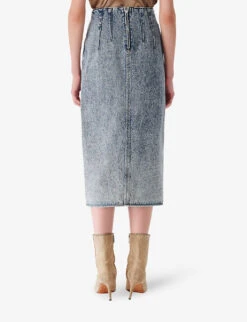 IRO Etana Wrap-front Denim Midi Skirt 9 IRO Etana Wrap-front Denim Midi Skirt -Whistles Store R04196514 BLU34 ALT03