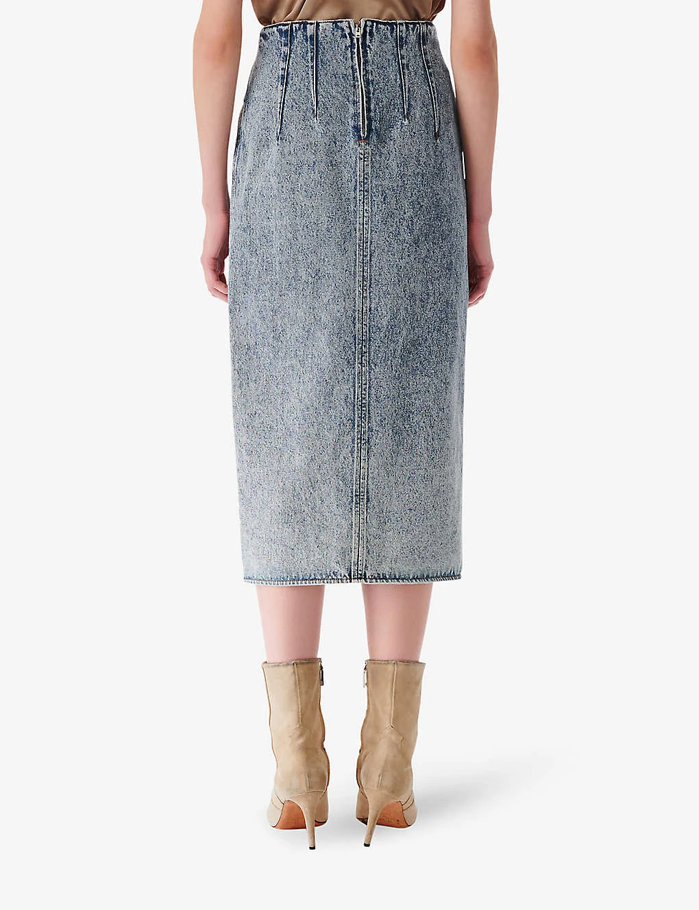 IRO Etana Wrap-front Denim Midi Skirt 6 IRO Etana Wrap-front Denim Midi Skirt - Image 4
