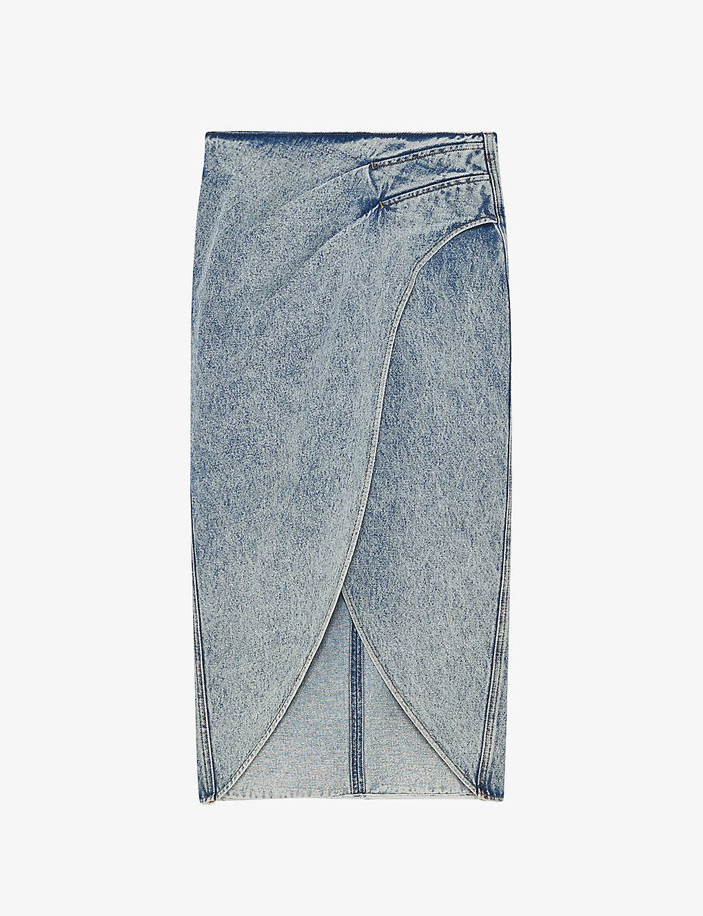 IRO Etana Wrap-front Denim Midi Skirt 3 IRO Etana Wrap-front Denim Midi Skirt
