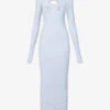 Derry Cut-out Knitted Maxi Dress 1 Derry Cut-out Knitted Maxi Dress -Whistles Store R04197559 POWDERBLUE M