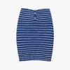 Stripe-pattern Crinkle-texture Stretch-woven Mini Skirt -Whistles Store R04198509 NAVYWHITE M