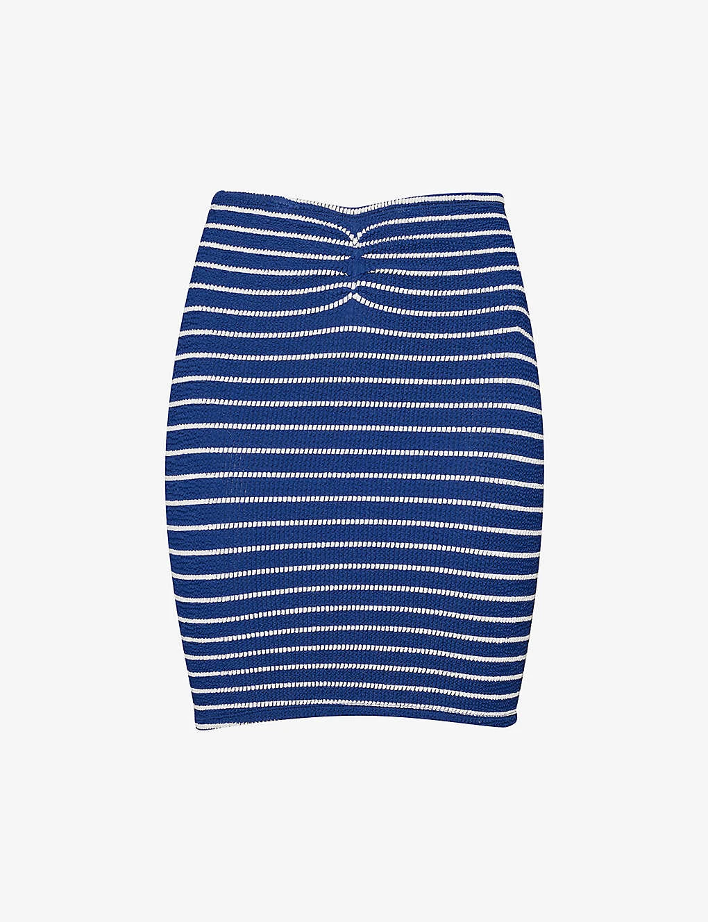 Stripe-pattern Crinkle-texture Stretch-woven Mini Skirt 3 Stripe-pattern Crinkle-texture Stretch-woven Mini Skirt