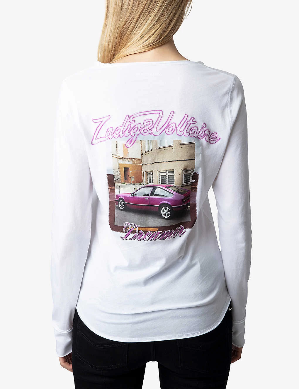 Zadig & Voltaire Tunisien Graphic-print Long-sleeve Cotton T-shirt 6 Zadig & Voltaire Tunisien Graphic-print Long-sleeve Cotton T-shirt - Image 4