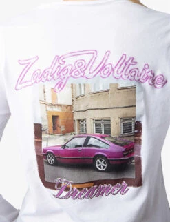 Zadig & Voltaire Tunisien Graphic-print Long-sleeve Cotton T-shirt 11 Zadig & Voltaire Tunisien Graphic-print Long-sleeve Cotton T-shirt -Whistles Store R04198980 BLANC ALT04