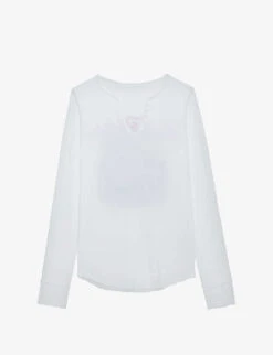 Zadig & Voltaire Tunisien Graphic-print Long-sleeve Cotton T-shirt