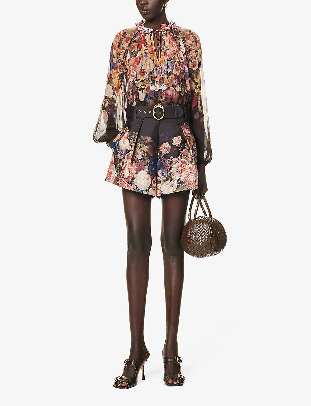Zimmermann Floral-print High-rise Silk And Cotton-blend Shorts 4 Zimmermann Floral-print High-rise Silk And Cotton-blend Shorts - Image 2
