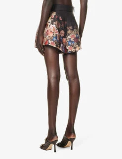 Zimmermann Floral-print High-rise Silk And Cotton-blend Shorts 10 Zimmermann Floral-print High-rise Silk And Cotton-blend Shorts -Whistles Store R04199036 MORISOTBLACKPRINT ALT03