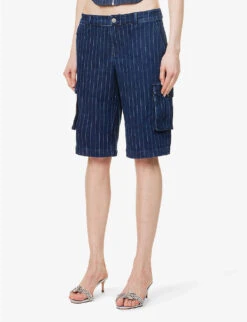 Dune Pinstripe Stretch-cotton Blend Shorts -Whistles Store R04199779 VARSITYPINSTRIPE ALT02