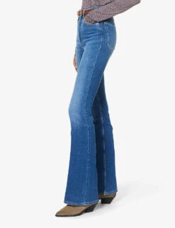 Rag & Bone Casey Brand-embroidered High-rise Flared-leg Stretch-denim Jeans -Whistles Store R04201896 SELINA ALT02
