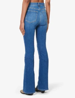 Rag & Bone Casey Brand-embroidered High-rise Flared-leg Stretch-denim Jeans -Whistles Store R04201896 SELINA ALT03