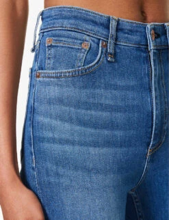 Rag & Bone Casey Brand-embroidered High-rise Flared-leg Stretch-denim Jeans -Whistles Store R04201896 SELINA ALT04