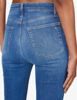 Rag & Bone Casey Brand-embroidered High-rise Flared-leg Stretch-denim Jeans -Whistles Store R04201896 SELINA ALT05