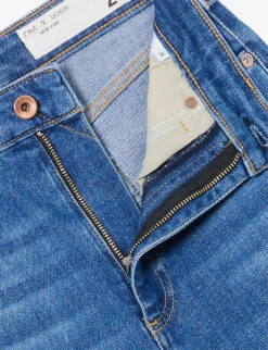 Rag & Bone Casey Brand-embroidered High-rise Flared-leg Stretch-denim Jeans -Whistles Store R04201896 SELINA ALT06