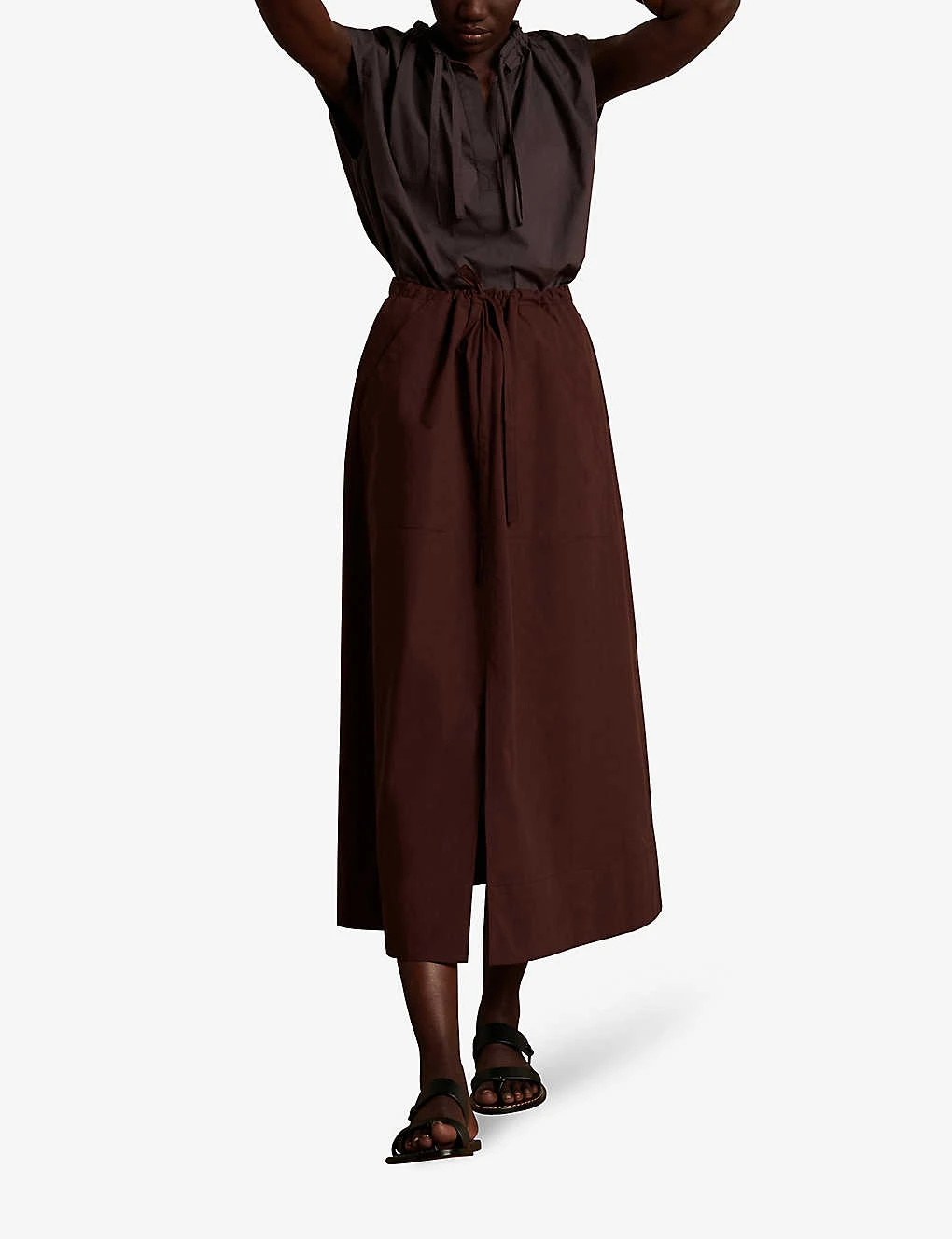 Soeur Tanger Gathered-neckline Relaxed-fit Cotton Blouse 4 Soeur Tanger Gathered-neckline Relaxed-fit Cotton Blouse - Image 2