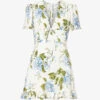 Mya V-neck Floral-pattern Crepe Mini Dress -Whistles Store R04203308 RIVIERA M