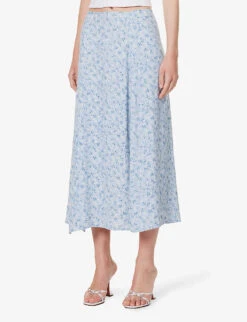 Zoe Floral-print Regular-fit Woven-blend Midi Skirt 10 Zoe Floral-print Regular-fit Woven-blend Midi Skirt -Whistles Store R04203332 BROOKE ALT02