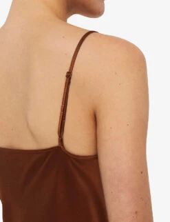 Joseph Clea V-neck Silk Midi Dress 13 Joseph Clea V-neck Silk Midi Dress -Whistles Store R04203742 MAHOGANY ALT05