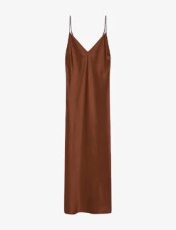 Joseph Clea V-neck Silk Midi Dress