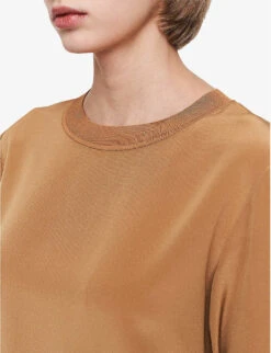 Joseph Rubin Round-neck Silk-crepe Blouse -Whistles Store R04203801 CASSONADE ALT04