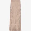 Joseph Ribbed A-line Wool Midi Skirt -Whistles Store R04203816 WARMTAUPE M