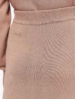 Joseph Flared-hem Ribbed-trim Knitted Maxi Skirt -Whistles Store R04203837 WARMTAUPE ALT03