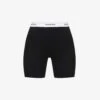 Serif High-rise Stretch-cotton Shorts -Whistles Store R04205012 BLACK M
