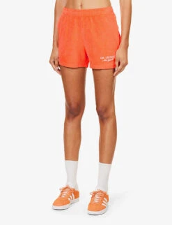 Terry Brand-embroidered Cotton-towelling Shorts 9 Terry Brand-embroidered Cotton-towelling Shorts -Whistles Store R04205028 POMODORO ALT02