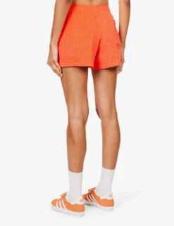 Terry Brand-embroidered Cotton-towelling Shorts 10 Terry Brand-embroidered Cotton-towelling Shorts -Whistles Store R04205028 POMODORO ALT03