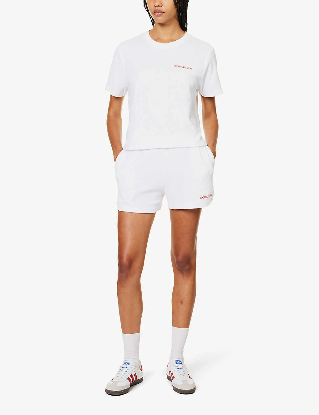 Logo-embroidered Mid-rise Cotton-terry Shorts 4 Logo-embroidered Mid-rise Cotton-terry Shorts - Image 2