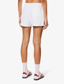 Logo-embroidered Mid-rise Cotton-terry Shorts 10 Logo-embroidered Mid-rise Cotton-terry Shorts -Whistles Store R04205040 WHITE ALT03