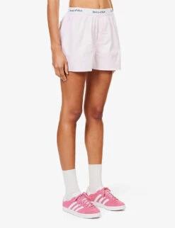 Oxford Striped Cotton Shorts -Whistles Store R04205058 ROSE ALT02