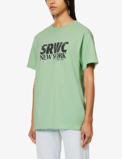 SRWC 94 Logo-print Cotton-jersey T-shirt 9 SRWC 94 Logo-print Cotton-jersey T-shirt -Whistles Store R04205099 THYMEBLACK ALT02