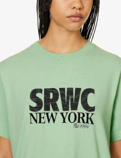 SRWC 94 Logo-print Cotton-jersey T-shirt 11 SRWC 94 Logo-print Cotton-jersey T-shirt -Whistles Store R04205099 THYMEBLACK ALT04