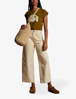 Soeur Valentina Logo-print Cotton-blend T-shirt -Whistles Store R04205345 BRONZE ALT01